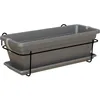 Image de Kit Jardiniere Balcon Venezia 50cm Anthracite - Avec Réserve D'eau - Gris - 10l - 18x30x51 Cm