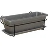 Image de ARTEVASI Kit jardinière balcon VENEZIA 50cm anthracite - Avec réserve deau - Gris - 10L - 18x30x51 cm