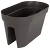 Image de ARTEVASI Jardinière pour balcon CAPRI - Gris anthracite - 30 x 60 x H 30 cm - 268L
