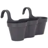 Image de Pot De Fleurs Pour Balcon Capri Individ - Gris Anthracite - 11l - 30,5 X 54 X H 28 Cm
