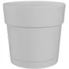 Image de Pot De Fleurs Rond Capri Large - Plastique - Réservoir D'eau - Diametre 30 Cm - Taupe - L 29,5 X P 29,5 H 28,2 Cm