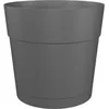Image de ARTEVASI Pot de fleurs rond CAPRI LARGE - Plastique - Réservoir deau - diamètre 35 cm - Anthracite - L 346 x P 346 x H 332 cm