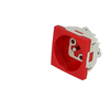 Image de Prise de courant 16A 2P+T rouge Efapel Quadra & Latina (45x45) 45116
