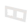 Image de Plaque de finition blanche double Efapel Quadra (45x45) 45920T