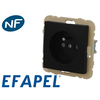 Image de Prise de courant 16A 2P+T noire mat Efapel Logus 90 21110 TPM
