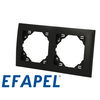 Image de Plaque de finition noir mat double Efapel Logus 90 N-90920 TPM