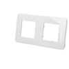 Image de Plaque de finition blanche double Efapel Latina 42920T
