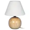 Image de Lampe Chevet Bois Boule Lampe Bois Naturel D18 Cm