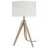 Image de Lampe a poser bois métal trépied idun naturel écru d30 cm 63611