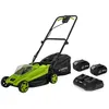 Image de Tondeuse à gazon 20V + 2 Batteries lithium 4.0Ah Chargeur double Bac 30L Gazon 500m2 VITO