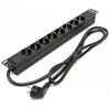Image de Multiprise - PHASAK - Regleta Rack 19 1U - 8 Prises - 16A - 3500W - Noir