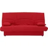 Image de Canapé Convertible Clic Clac 3 Places - Tissu Rouge - L 190 X P 92 Cm - Style Contemporain