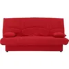 Image de Canapé convertible clic clac 3 places - Tissu Rouge - L 190 x P 92 cm - DREAM - Style Contemporain