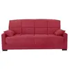 Image de Clic clac 3 places megan 14 - tissu soro rouge - avec accoudoirs - couchage 130x190 cm - l223 x p96 x h103 cm CCMEGANROUGE