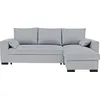 Image de Canapé D'angle Convertible - Morgan - 3 Places - Gris Clair Avec Coffre - 236 X 143 X 85 Cm