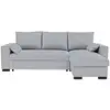 Image de Canapé d'angle convertible - morgan - 3 places - gris clair avec coffre 236x143x85cm