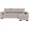 Image de Canape convertible dangle conforteam morgan 3 places beige avec coffre et 2 coussins deco 8243