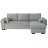 Image de Canapé d'angle convertible réversible max - méridienne avec coffre - tissu gris clair - l