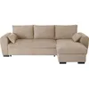 Image de Canapé D'angle Convertible Réversible Max - Méridienne Avec Coffre - Tissu Bleu - L 240 X P 143 X H 85 Cm
