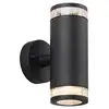 Image de Applique murale extérieur bidirectionnelle, birk double en aluminium noir, ip44, nordlux 45501003
