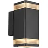 Image de Applique murale Nordlux luminaire Extérieur ELM Double Lampe Murale Aluminium Noir H.23.4 - IP44