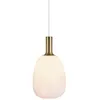 Image de Suspension ALTON (D23) en métal effet laiton et verre blanc