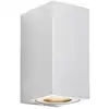 Image de Applique murale extérieur garage ou terrasse, canto maxi carré 2 en aluminium blanc, ip44, nordlux 49731001