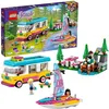 Image de LEGO® 41681 Friends Le camping-car et le voilier de la forêt   Jeu d’aventure avec Jouet Bateau et Figurine Raton-Laveur