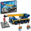 Image de LEGO City La Grue Mobile 60324 - Camion Jouet Engin de Chantier avec Plaque de Route - Cadeau Garçons et Filles 7 Ans