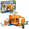 Image de 21178 minecraft le refuge du renard, jouet de construction maison, enfants des 8 ans, set avec figurines zombie, animaux