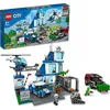 Image de LEGO® City 60316 Le Commissariat de Police Jouet Hélicoptère Voiture de Police Chien Figurine Camion Poubelle Jouet