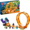 Image de LEGO 60338 City Stuntz Le Looping du Chimpanzé Cogneur Figurines de Cascadeur Stuntz Jouet Moto de Cascade Enfants Dès 7 Ans