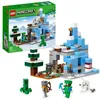 Image de LEGO Minecraft 21243 Les Pics Gelés Jouet Enfants 8 Ans avec Figurines Steve et Creeper