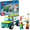 Image de LEGO® 60403 City L’Ambulance de Secours et le Snowboardeur Jeu Enfants avec Jouet de Véhicule Médical et Minifigurines