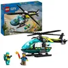 Image de LEGO® 60405 City L’Hélicoptère des Urgences Jouet pour Enfants avec Minifigurines : Pilote Randonneur et Sauveteur