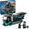 Image de LEGO® 60406 City La Voiture de Course et le Camion de Transport de Voitures Jouet avec Véhicule Minifigurines de Pilote
