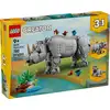 Image de Lego® Creator 3 En 1 31171 Animaux Sauvages : Le Rhinocéros Majestueux Et Les Oiseaux