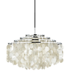 Image de VERPAN lampe à suspension FUN 10DM (Structure chrom Struttura cromata / Cuscino Bianco - Métal et perle mère)