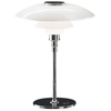 Image de LOUIS POULSEN lampe de table PH 4 1/2 - 3 1/2 GLASS (Chrome extra brillant - Verre opalin souflé et métal)