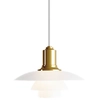 Image de LOUIS POULSEN lampe à suspension PH 2/1 (Laiton métallisé - Verre opalin souflé et métal)