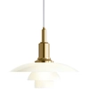 Image de LOUIS POULSEN lampe à suspension PH 3/2 (Laiton métallisé - Verre opalin souflé et métal)