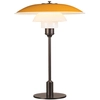 Image de LOUIS POULSEN lampe de table PH 3 1/2 - 2 1/2 (Jaune - Verre opalin souflé et métal)