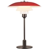 Image de LOUIS POULSEN lampe de table PH 3 1/2 - 2 1/2 (Rouge - Verre opalin souflé et métal)