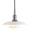 Image de LOUIS POULSEN lampe à suspension PH 3/2 (Chrome extra brillant - Verre opalin souflé et métal)
