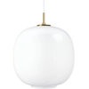 Image de LOUIS POULSEN lampe à suspension VL45 RADIOHUS (Ø 37 cm - Verre opalin blanc brillant, laiton brossé)