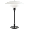 Image de LOUIS POULSEN lampe de table PH 3 1/2 - 2 1/2 GLASS (Chrome extra brillant - Verre opalin souflé et métal)