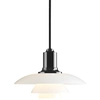 Image de LOUIS POULSEN lampe à suspension PH 2/1 (Noir mllique - Verre opalin souflé et métal)