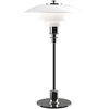 Image de LOUIS POULSEN lampe de table PH 2/1 (Chrome extra brillant - Verre opalin souflé et métal)