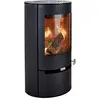 Image de Poele a bois aduro 9.1 noir 6 kw facade ronde 50292