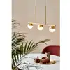Image de Suspension art déco, contina 3-spot en métal et verre opale doré, ip20, nordlux 2010953035